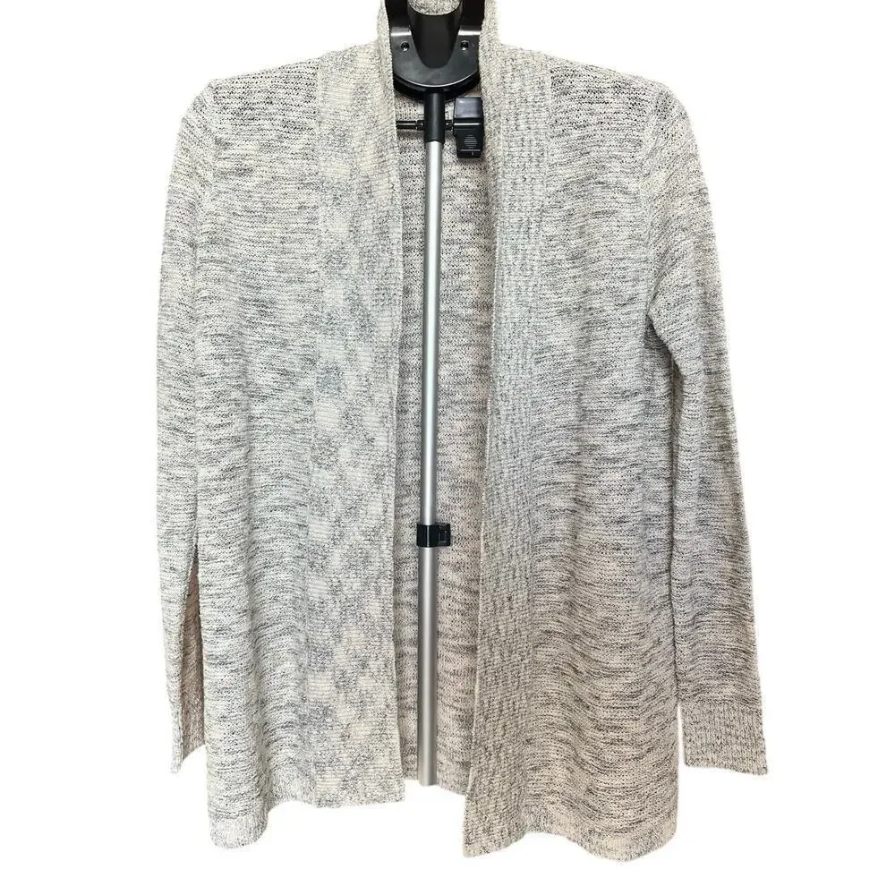 NWT LOFT Shimmer Stretch Open Cardigan, Small, Gray, Style 585953, Holiday - Picture 2 of 9